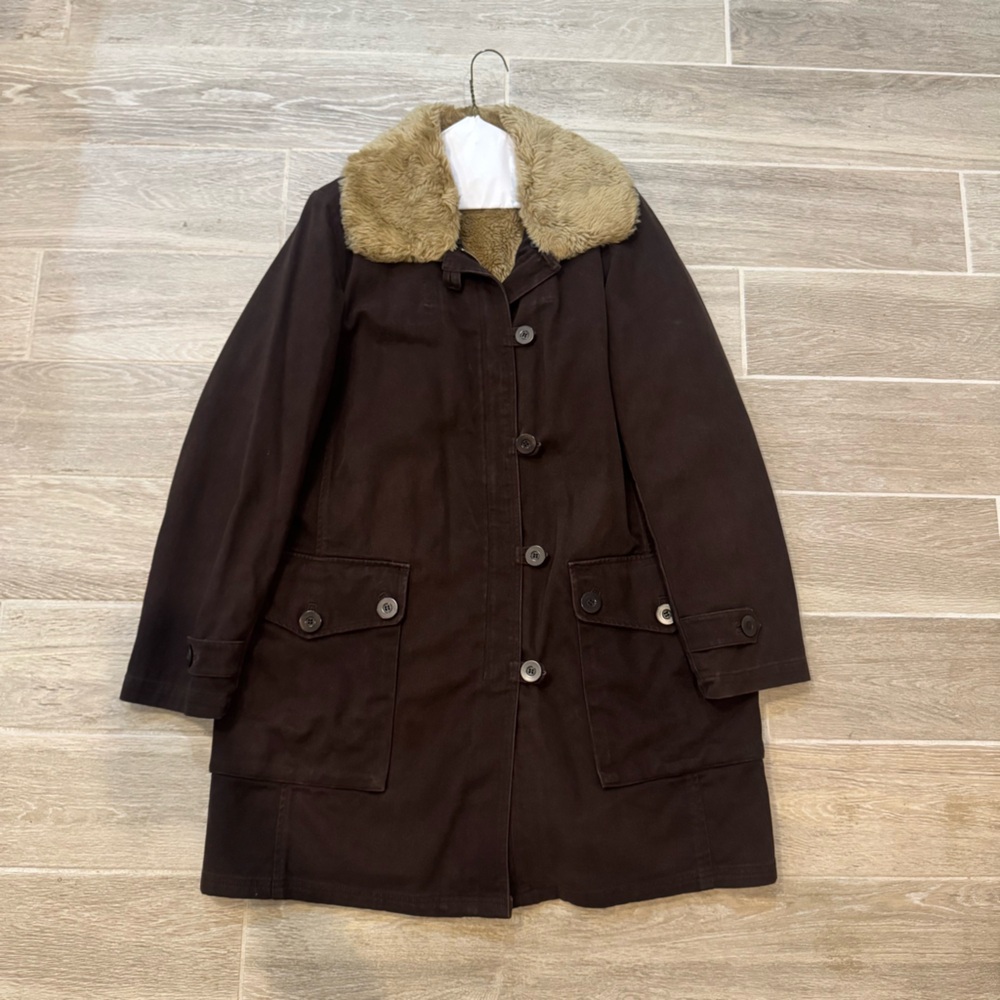 Vintage J. Crew Brown Parka Coat